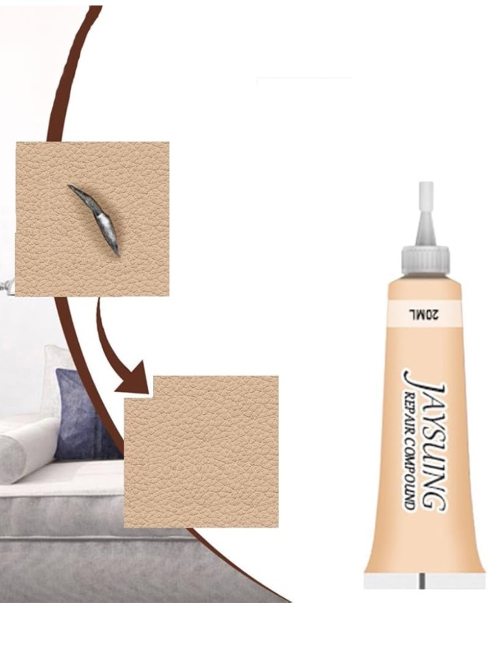 Leather Repair Cream, Faux Leather Repair Kit